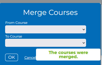 Courses merged confirmation