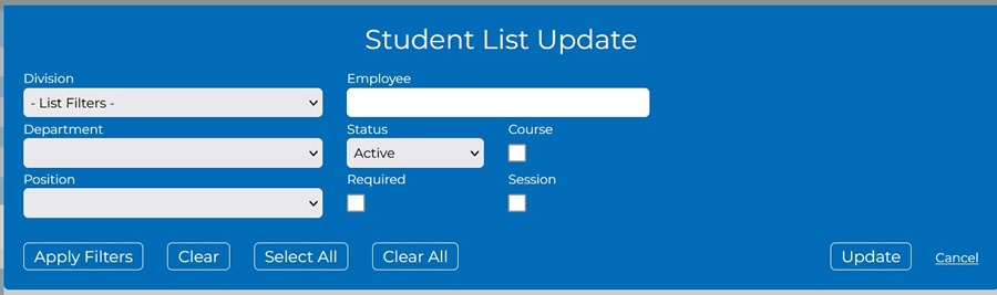 Filter to find Employees on the Student List